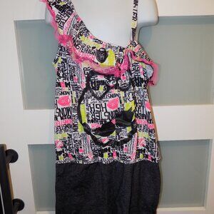 Monster High One Shoulder Romper Size XL (14/16) Girl's NEW